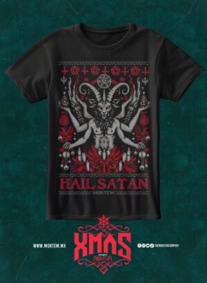 Playera Ugly Sweater Baphomet Xmas-002 Mortem by Dosak Moreno
